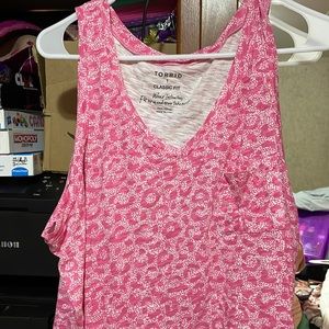 Torrid Heritage Slub V neck tank Leopard